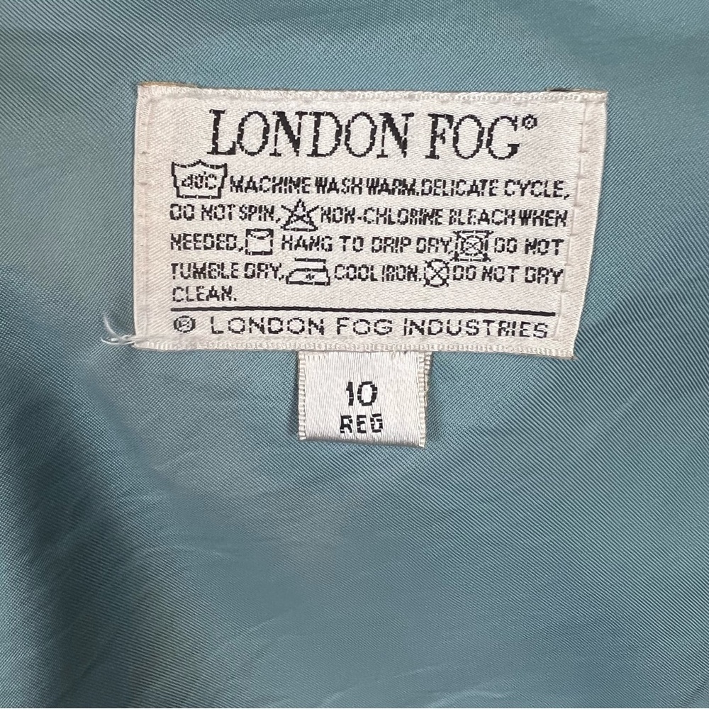 London Fog Vintage Trench Raincoat Size 10 - Picture 8 of 12